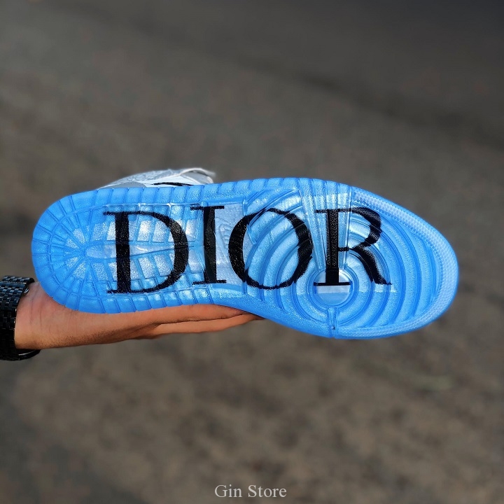Giày Nike Air Jordan 1 Dior Blue Xanh Ngọc Siêu Cấp