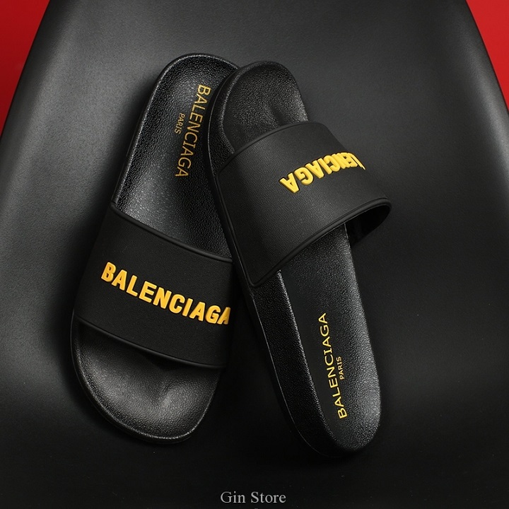 Dép Balenciaga pool đen logo sọc chéo siêu cấp  Shop giày Replica