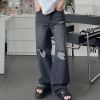 quan-jeans-ong-rong-rach-goi-unisex - ảnh nhỏ  1